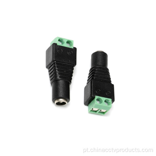 Conector do cabo do adaptador de alimentação de 2 pinos 5.5 2.1mm